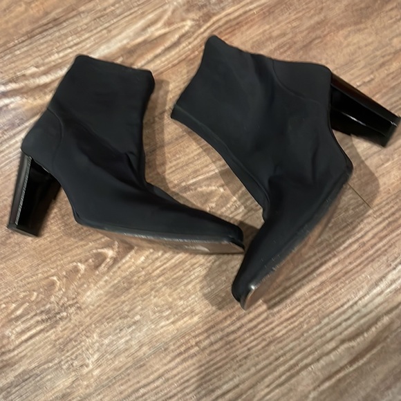 Stuart Weitzman Black Microfiber Fabric Stretch Boots size 8.5 - Picture 9 of 12